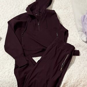 Old Navy Dark Burgundy Hoodie and Joggers Set